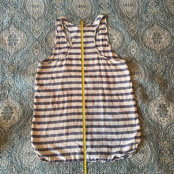 JCrew Linen & Cotton Striped Racerback Tank Tunic Coverup Size XL - Picture 6 of 8